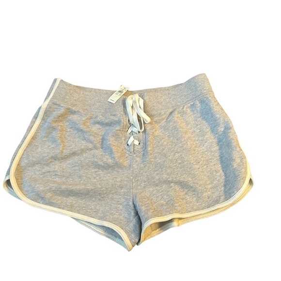 Offline by Aerie lace up gray gym shorts white trim medium NWT back to school - Picture 1 of 5